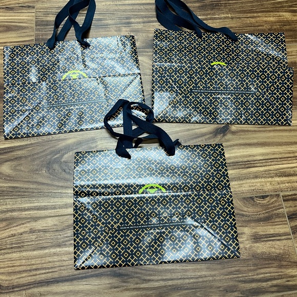 Tory Burch lot of 3 medium size shopping bags with fabric handles - Picture 3 of 3